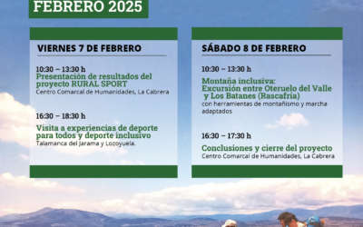 Evento final del proyecto RURAL SPORT en La Cabrera, 7 y 8 de febrero