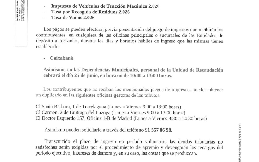 ANUNCIO DE COBRANZA