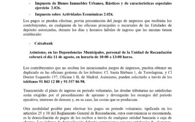 ANUNCIO DE COBRANZA – PERÍODO VOLUNTARIO 2026
