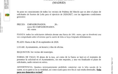 🪵 SUERTES DE LEÑA 2026/2027 🪵
